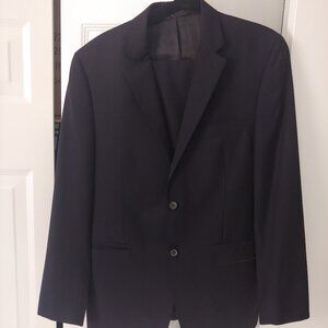 Ralph Lauren Dark Navy Striped - 34W , 41 Jacket - Hand Stitching - Slim Fit